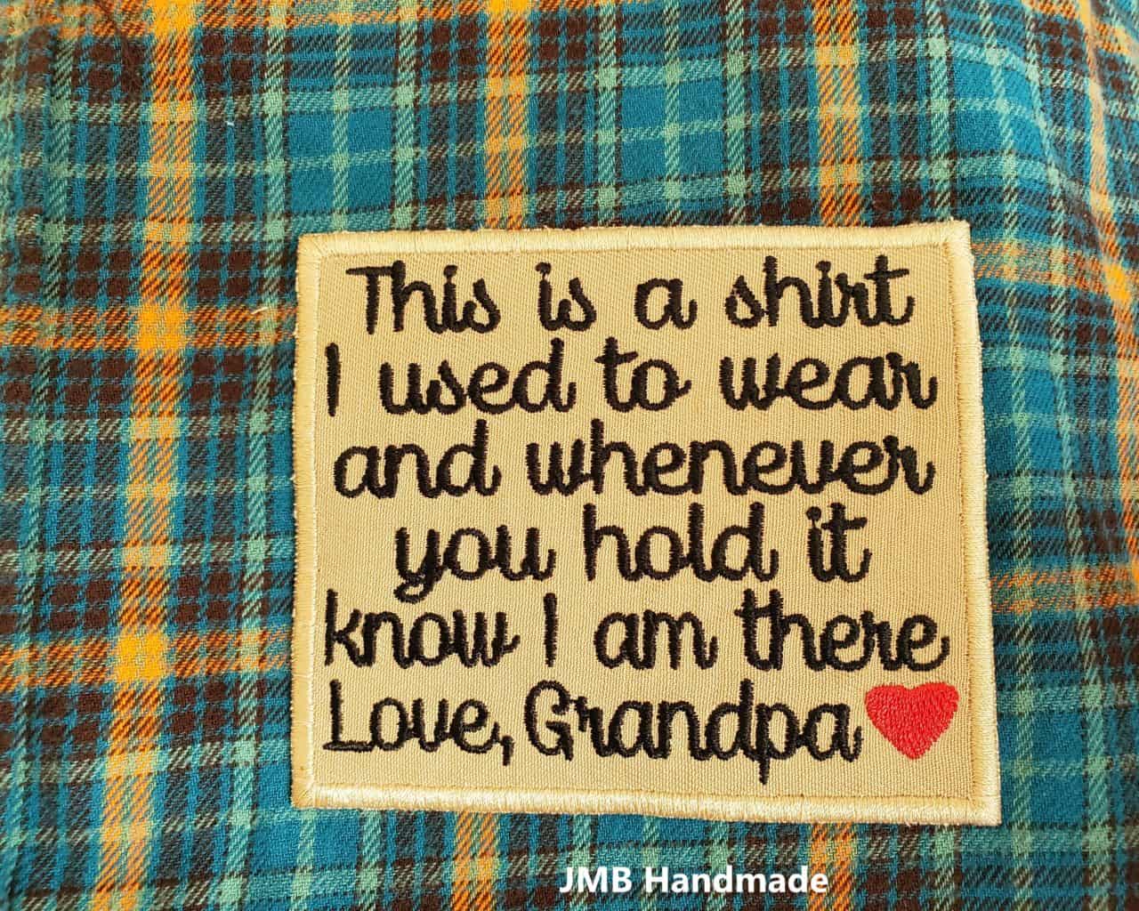 grandfather shirt pillow