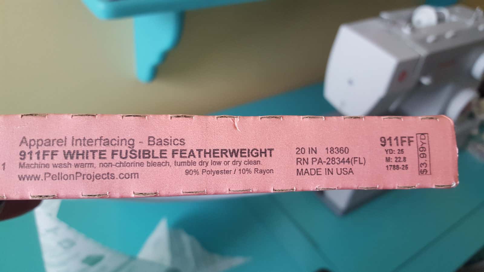 Pellon - 911FF - Fusible Interfacing - Nonwoven - 1 Yd Cut