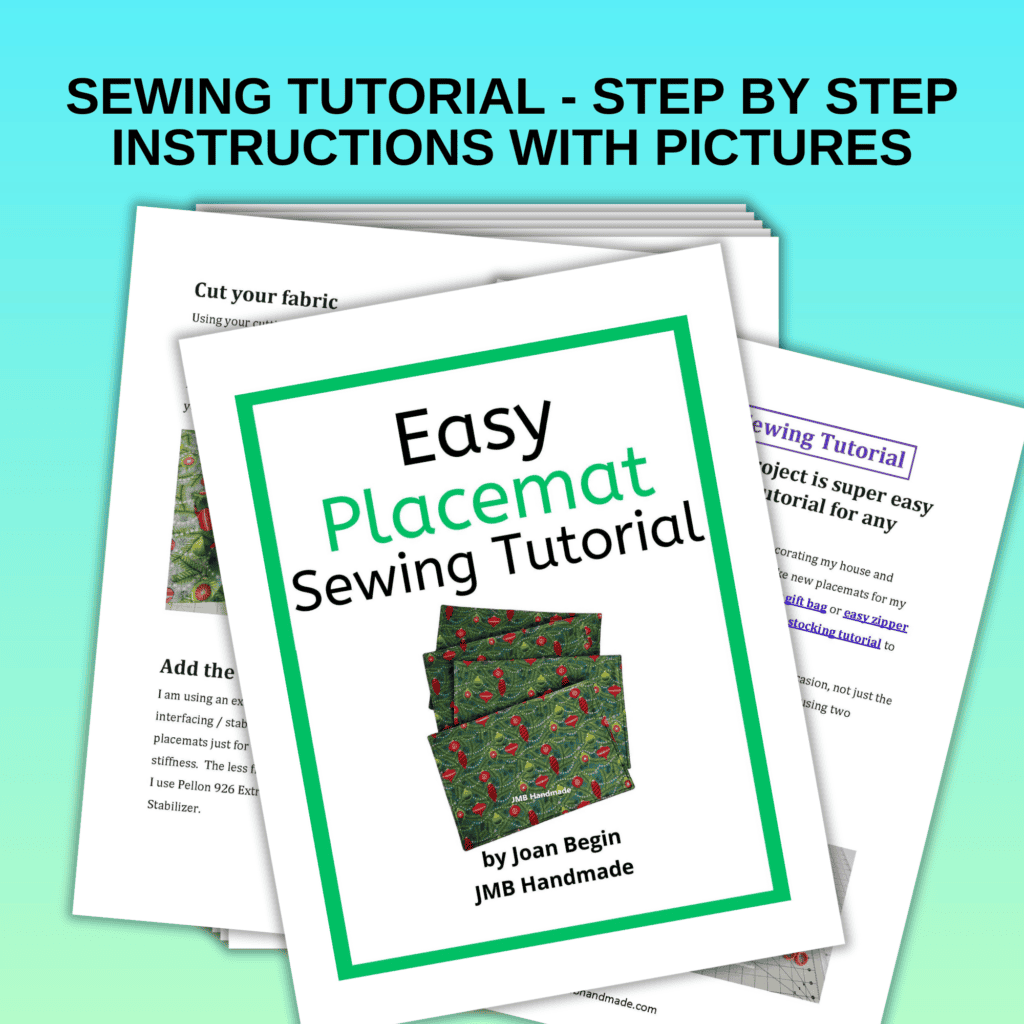 Easy Placemat Sewing Tutorial