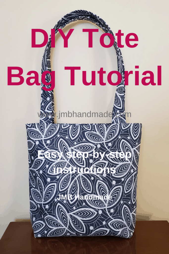 How to sew a Tote Bag with Flat Bottom. Easy Free Pattern and Tutorial.