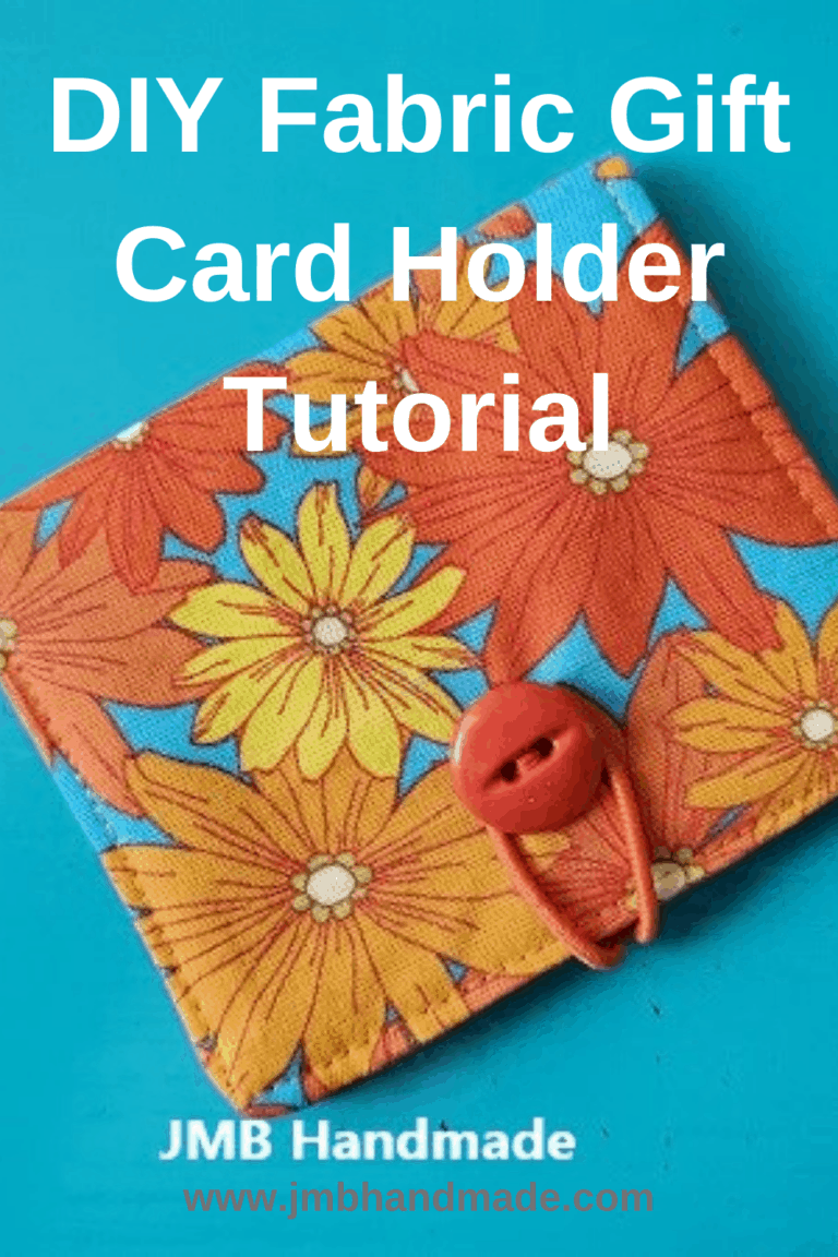 DIY Fabric Gift Card / Credit Card Holder Tutorial - JMB Handmade