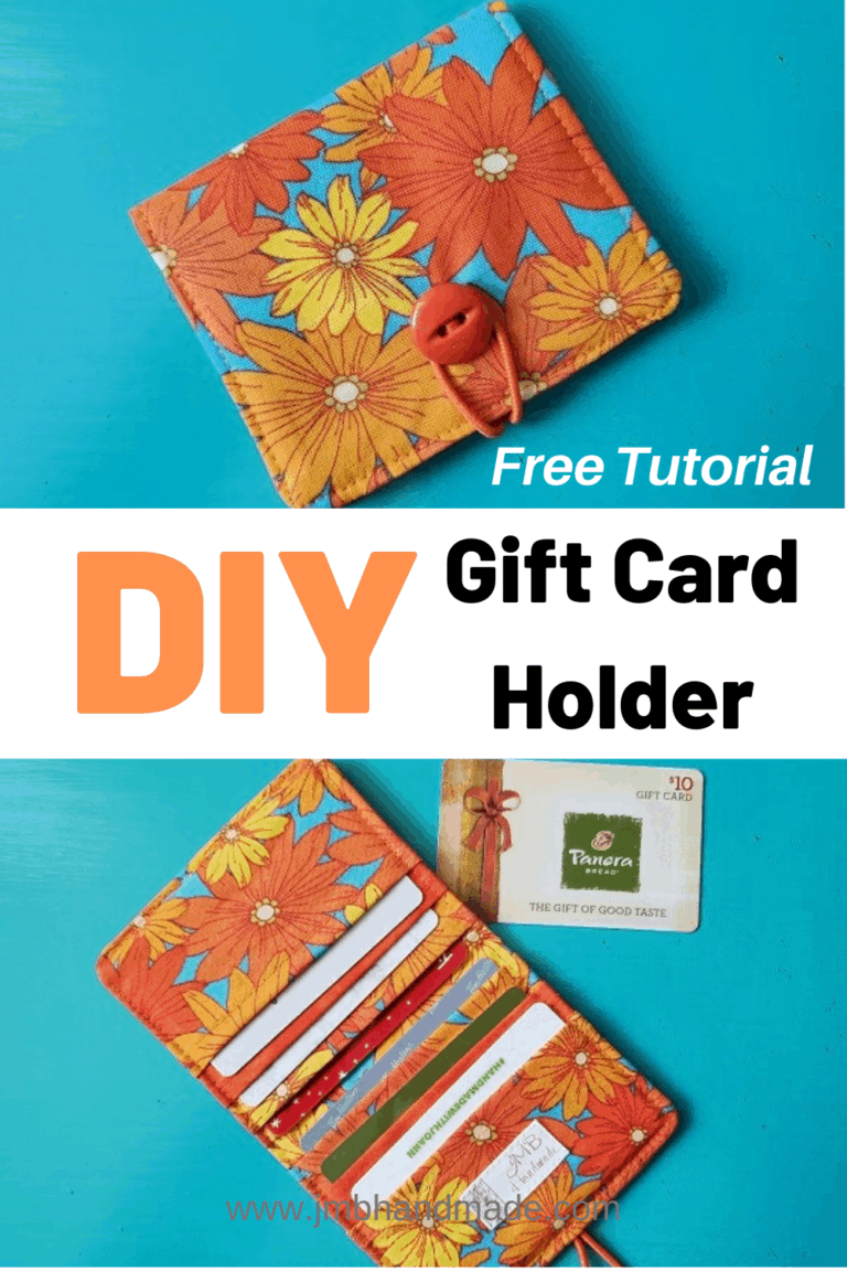 DIY Fabric Gift Card / Credit Card Holder Tutorial - JMB Handmade