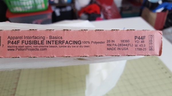Pellon P44F fusible interfacing by the bolt