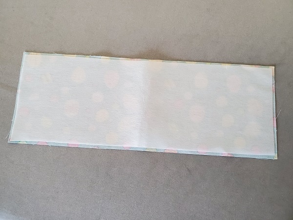 Easter basket strap with fusible interfacing