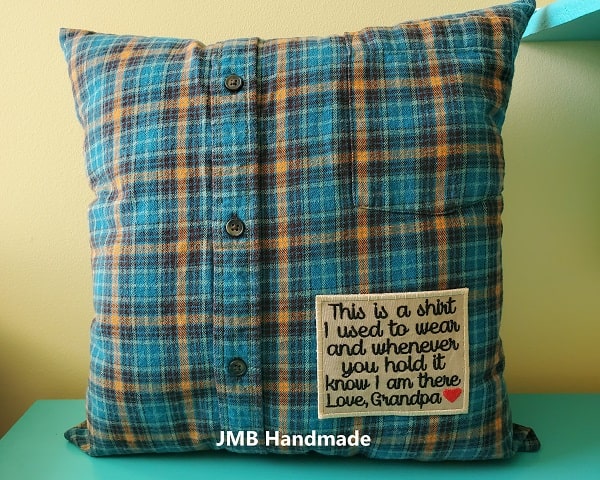 flannel shirt memory pillow