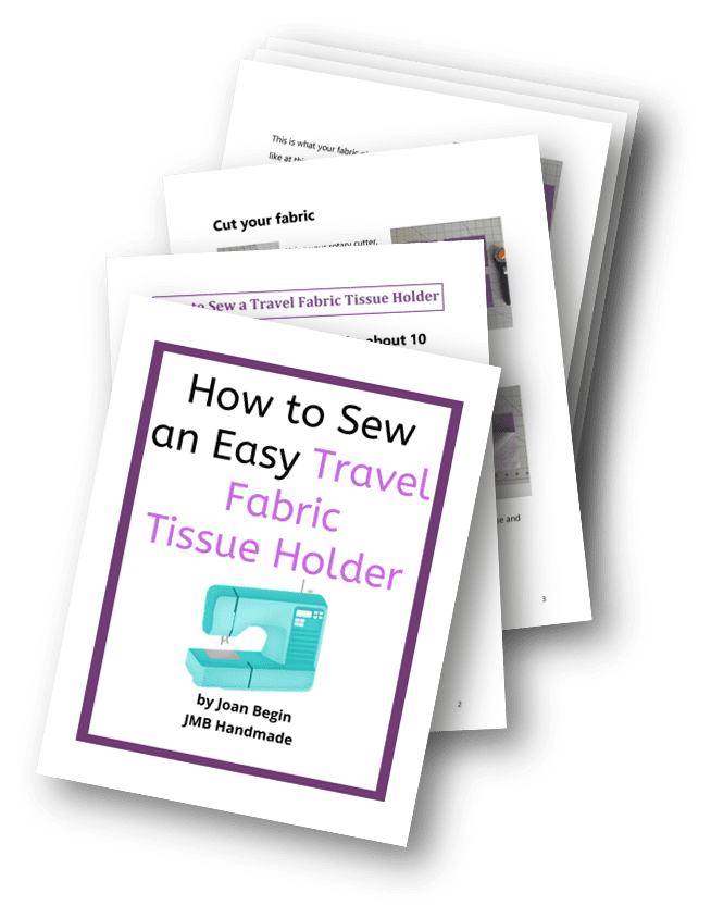Tissue holder sewing tutorial downloadable printable PDF