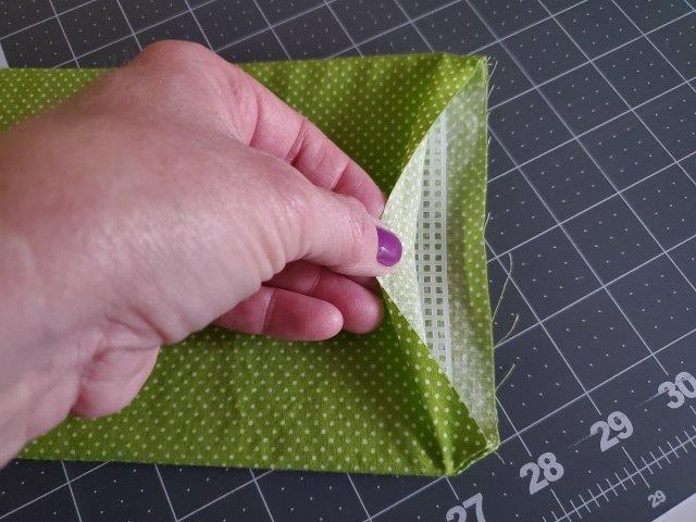 Extra fabric at top for hemming