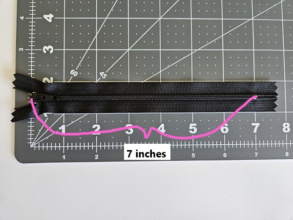 Picture of 7 inch zipper