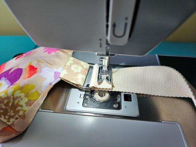 Sew the belt bag strap to attach to rectangle ring 