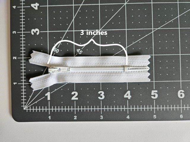 Picture of 3 inch zipper
