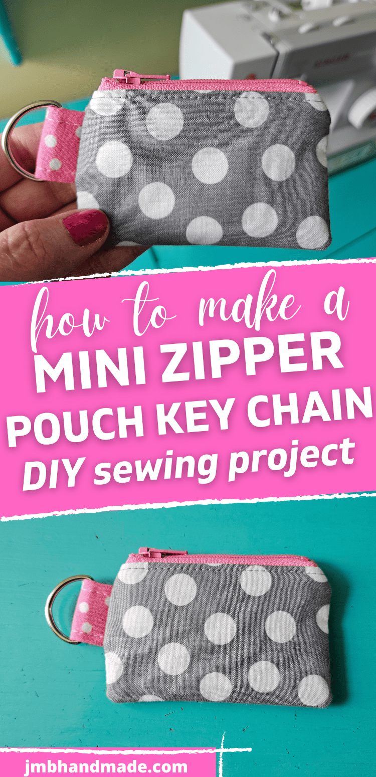 Mini Zipper Pouch Key Chain Sewing Tutorial - JMB Handmade