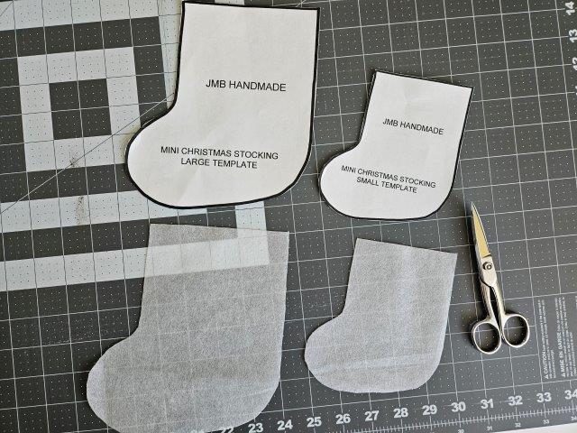 Mini Christmas stocking templates cut out