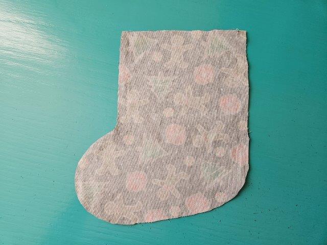 Picture of outer mining Christmas stocking sewn