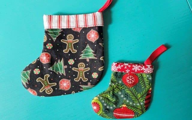 Mini Christmas Stocking Sewing Pattern – Two Sizes