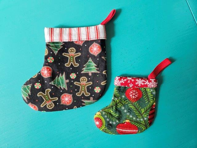Finished mini Christmas Stockings - both sizes