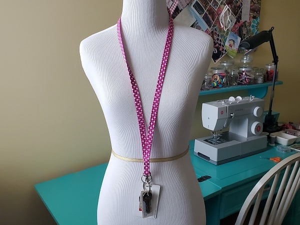 Fabric lanyard sewing project