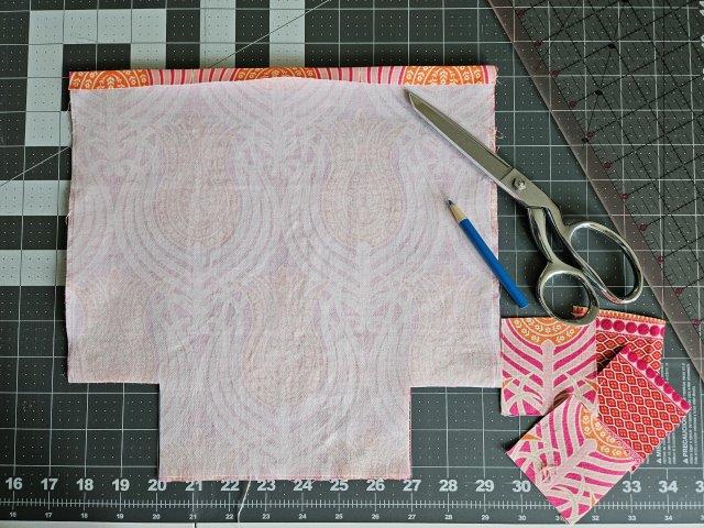 Cut the squares with sewing scissors