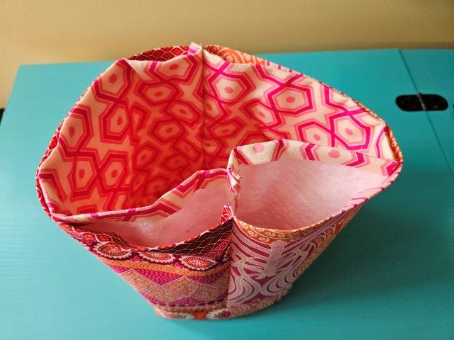 Turn outer fabric basket right side out 