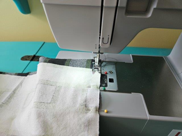 Sew together the flannel fabric pieces using a 3/8" seam allowance