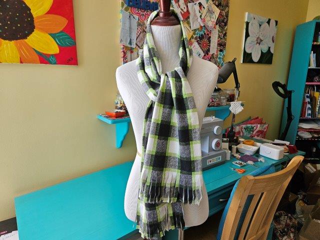 Flannel Scarf with Fringe Sewing Tutorial