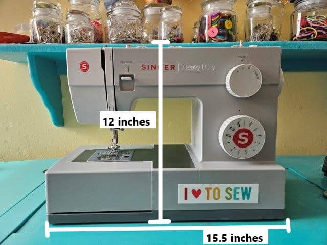 Sewing machine measurements