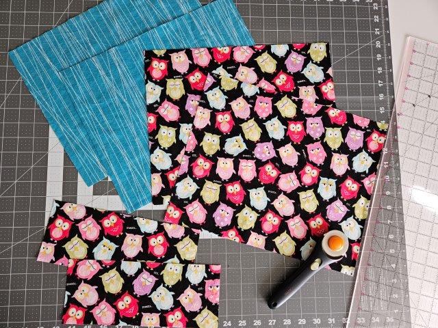 Zipper makeup bag fabric pieces