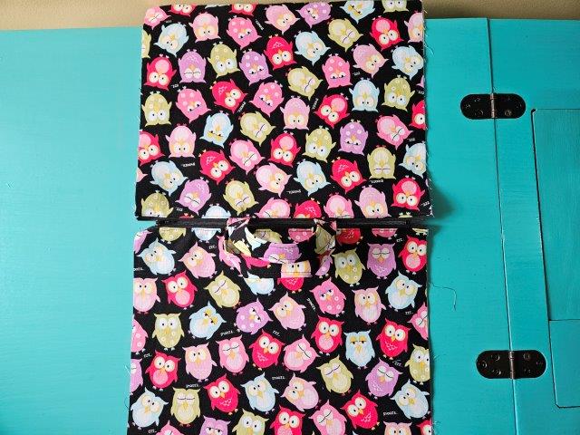 Picture of zipper makeup bag with zipper sewn