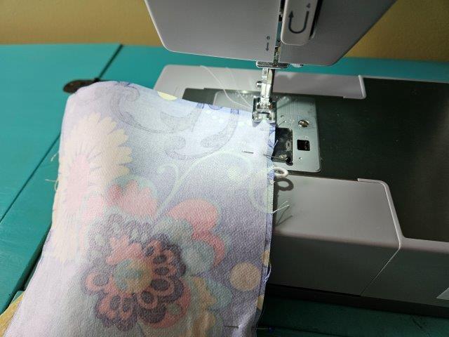 Sew the top edge only