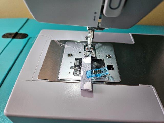 Sew the short straps along each edge lengthwise