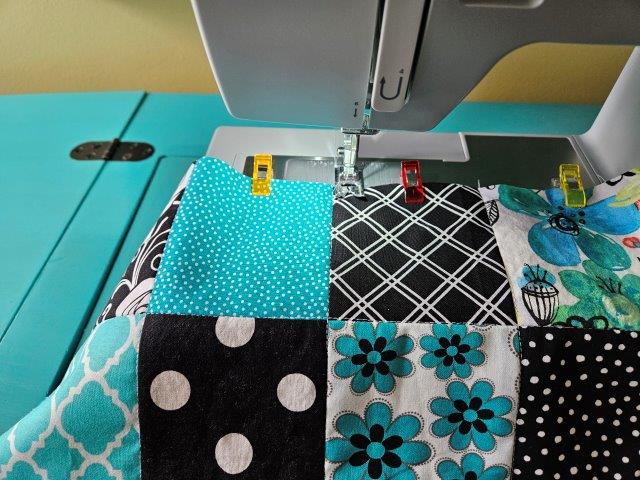 Sew a line to the right of each seam