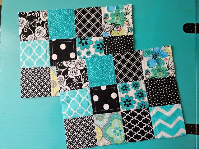 Finished quilted patchwork pieces