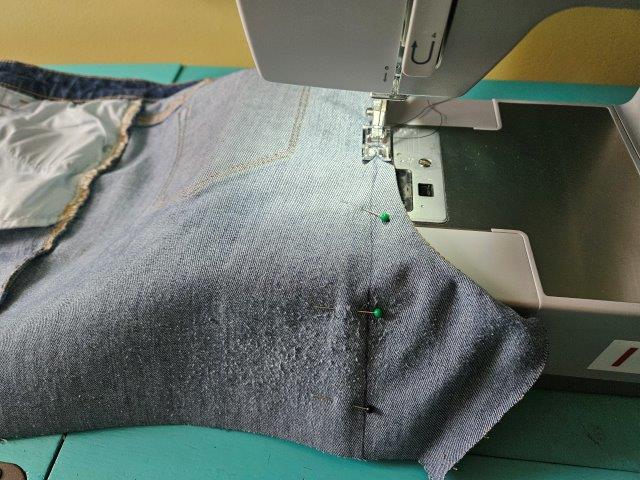 Sew along the lines drawn