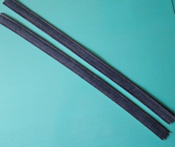 Picture of the sewn handbag straps