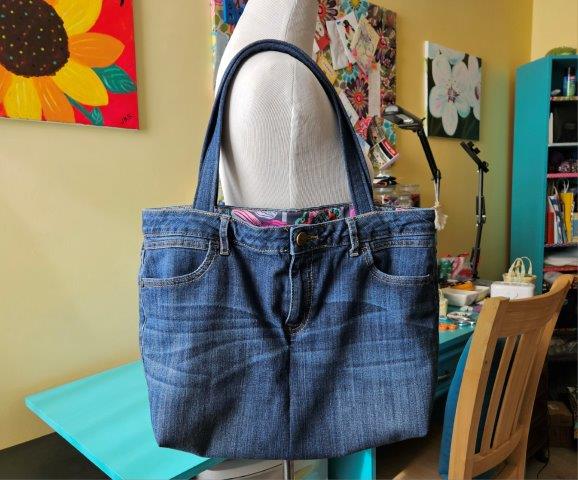 How to sew a handbag out of jeans