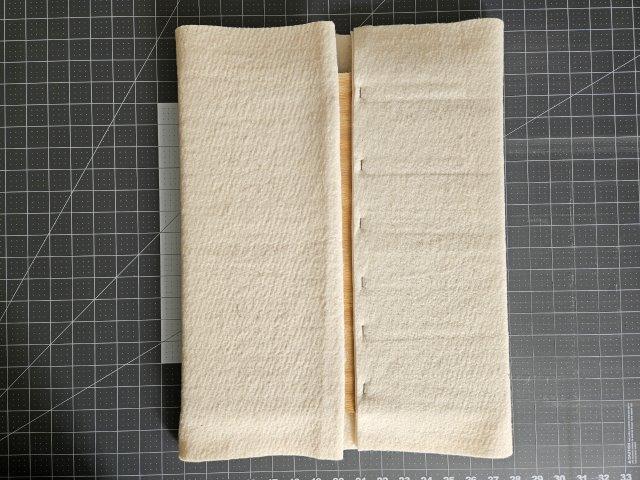 Fold over the other side of the batting