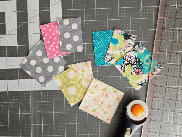 Magnet fabric pieces cut