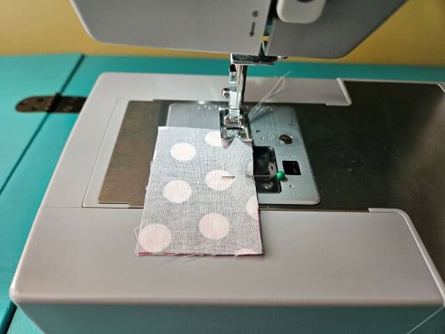 Sew the fabrics together along right edge