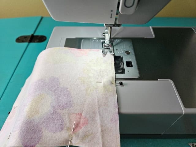 Sewing the flap