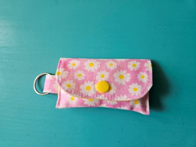 Easy lip balm holder keychain sewing pattern