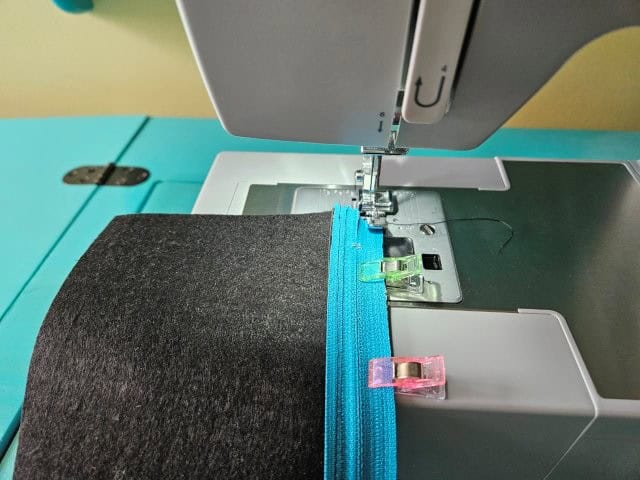 Sew along the other side of the zipper