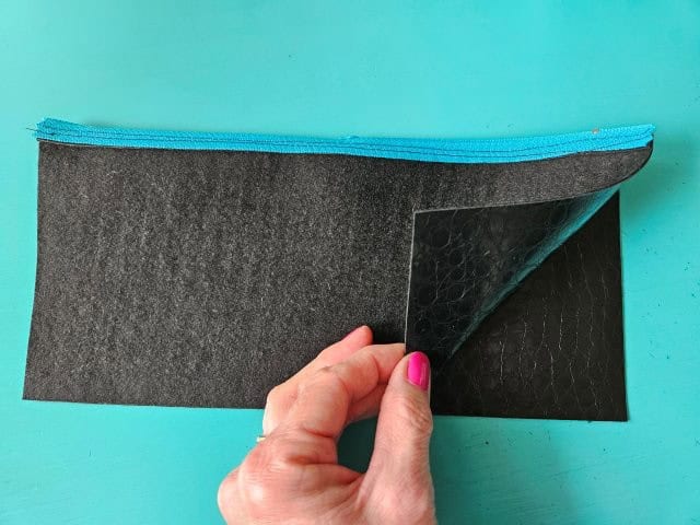 Fold the case so the rights sides are together