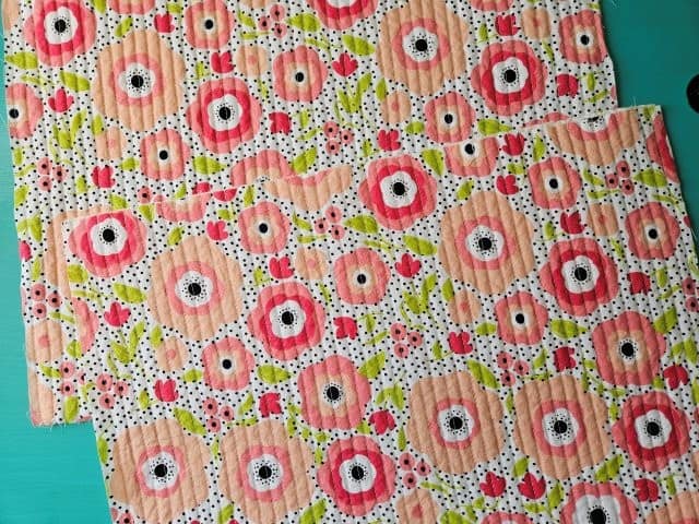 Picture of the quilted outer fabric pieces