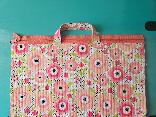 One side of the zipper attached