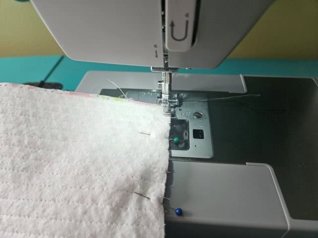 Sew the zipper using the same process