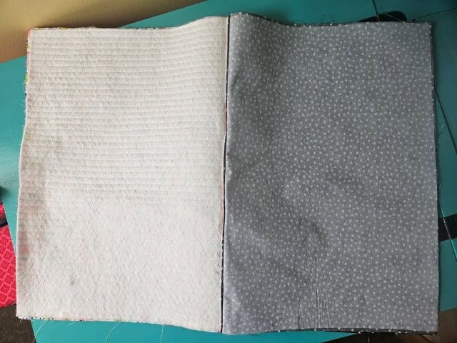 Fold so the fabric pieces are right sides together