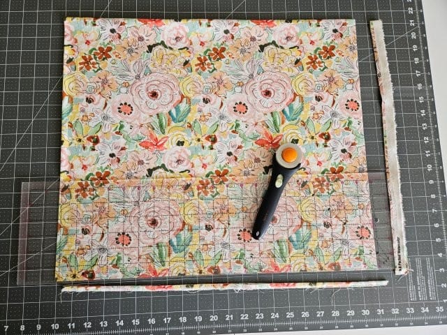 Fold in half again to make it easier to cut