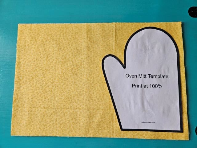 Place template on top of lining and cut out