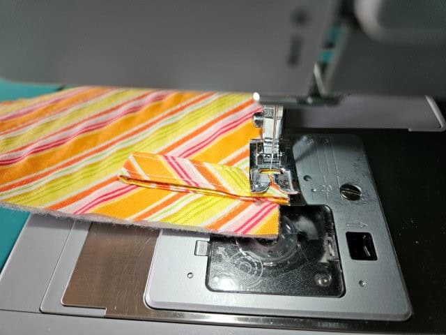 Baste the loop to hold in place