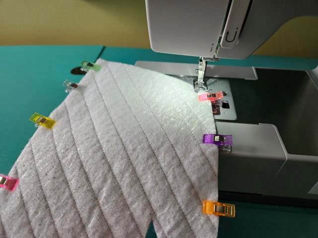 Sewing the oven mitt