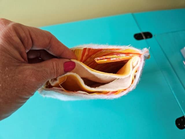 Place lining inside outer fabric, right side together